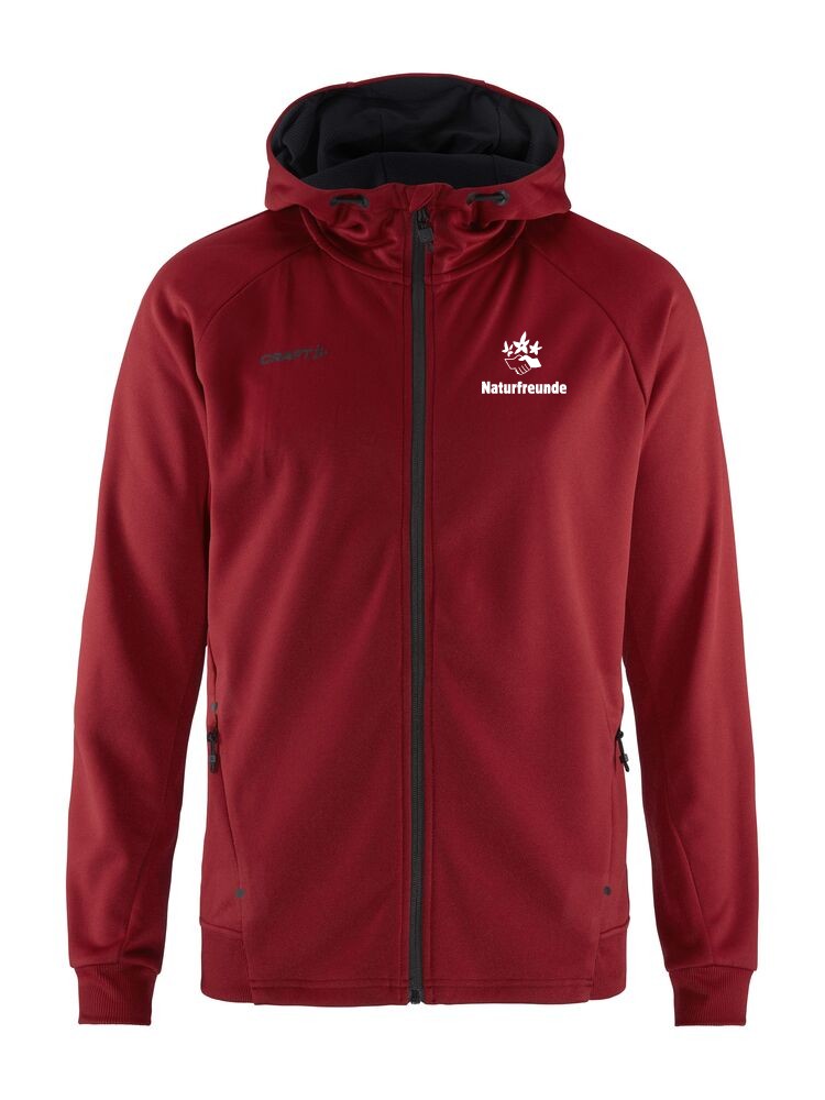 Naturfreunde Funktions-Kapuzenjacke Herren – Rhubarb