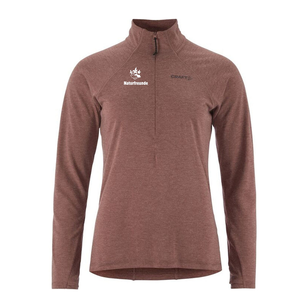 Naturfreunde Merino-Allrounder Damen – Rose Brown/Melange